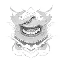 Sukuna Smile tattoo Jujutsu kaisen tattoo design idea