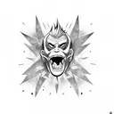 Sukuna Smile tattoo Jujutsu kaisen tattoo design idea