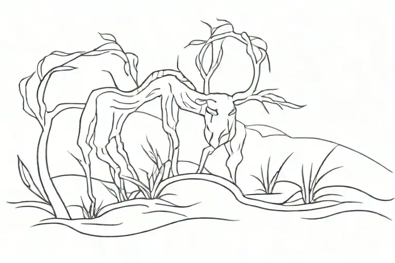 swamp tattoo design idea