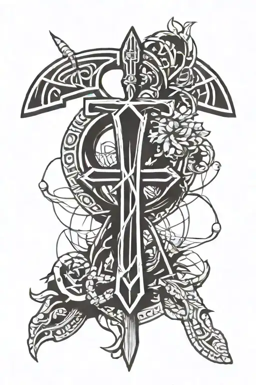casual ankh symbol but the lines has to be equal tattoo design idea