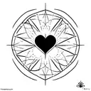 Fear is the unknown atomically correct heart tattoo design idea
