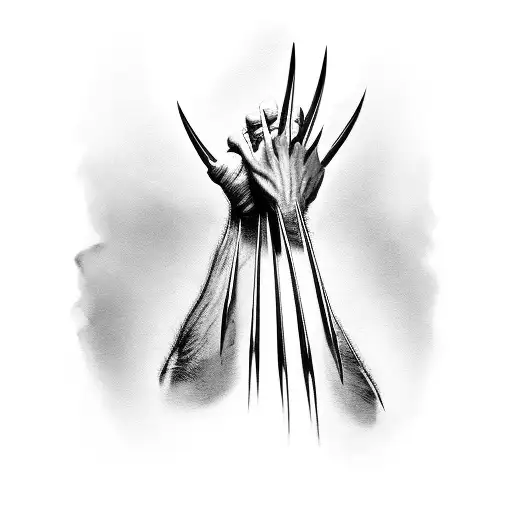 wolverine hands tattoo design idea
