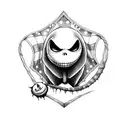 nightmare before Christmas zero and American flag tattoo design idea