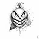 nightmare before Christmas zero and American flag tattoo design idea