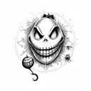 nightmare before Christmas zero and American flag tattoo design idea