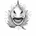 blacktip reef shark  tattoo design idea
