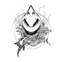 blacktip reef shark  tattoo design idea