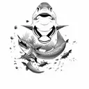 blacktip reef shark  tattoo design idea