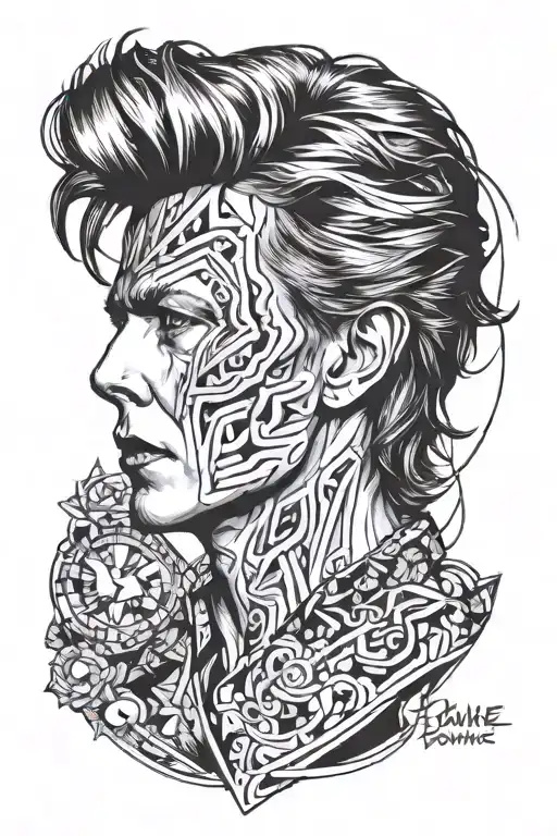 david bowie turn and face the strange line tattoo design tattoo design idea