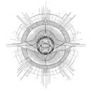 hydrogen atom tattoo design idea