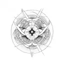 hydrogen atom tattoo design idea