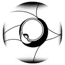 hydrogen atom tattoo design idea