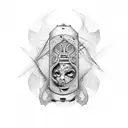 trapped inside ones self tattoo design idea