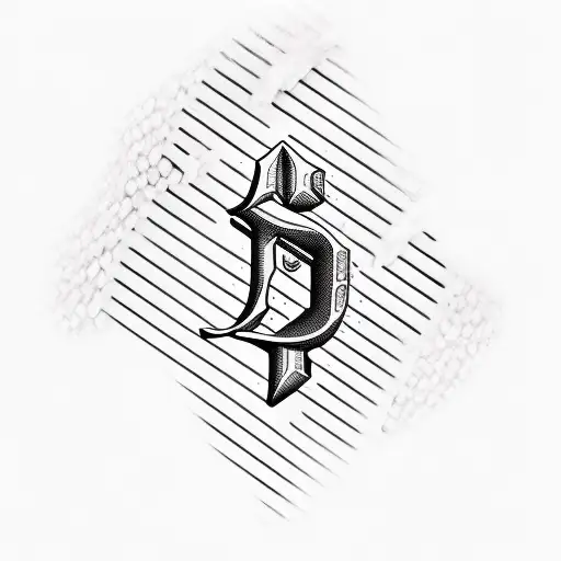 letter j with hidden letter r tattoo design idea