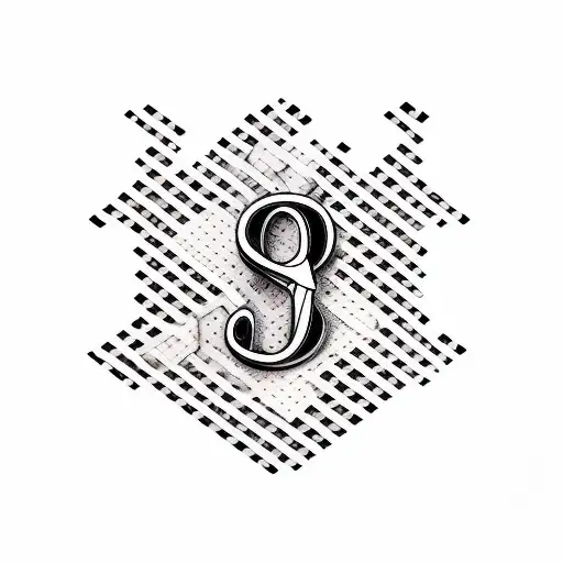 letter j with hidden letter t tattoo design idea