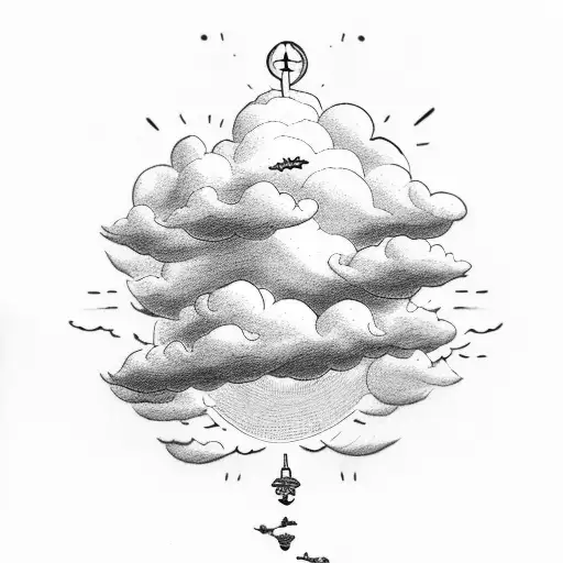 clouds with the Bible verse proverbs 3:5-6 with an angel  tattoo design idea