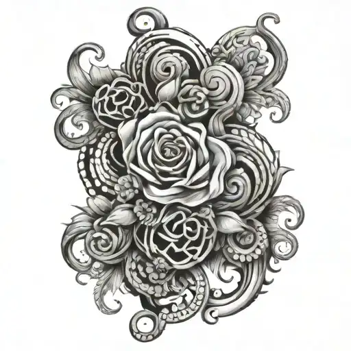 Sweet valeria chain tattoo design idea