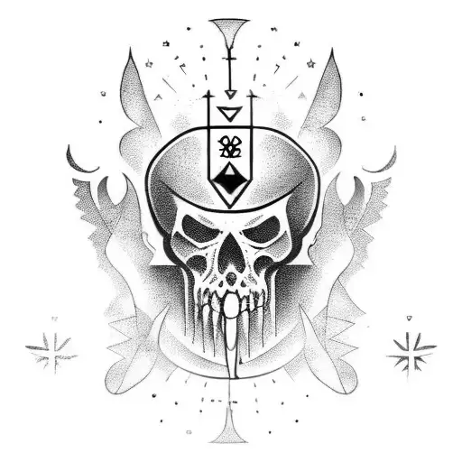 occult witch tattoo design idea