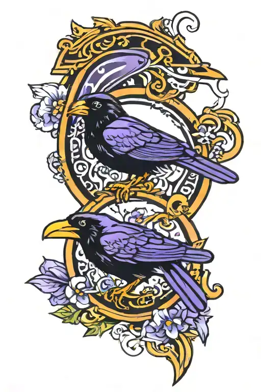 Baltimore word tat with orioles and ravens logo in the letter "O" in Baltimore and "R" in Baltimore  tattoo design idea