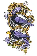 Baltimore word tat with orioles and ravens logo in the letter "O" in Baltimore and "R" in Baltimore  tattoo design idea