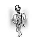 evil puppeteer pulling strings attached to skin of human marionette in agony  tattoo design idea