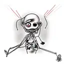 evil puppeteer pulling strings attached to skin of human marionette in agony  tattoo design idea