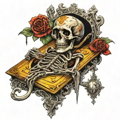 death tarot card tattoo design idea