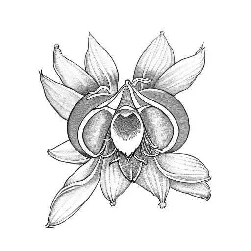 snowdrop flower with the triple moon sigil tattoo design idea