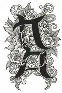 wedding ring on finger, with the letter M and date 6/21/2011 tattoo design idea