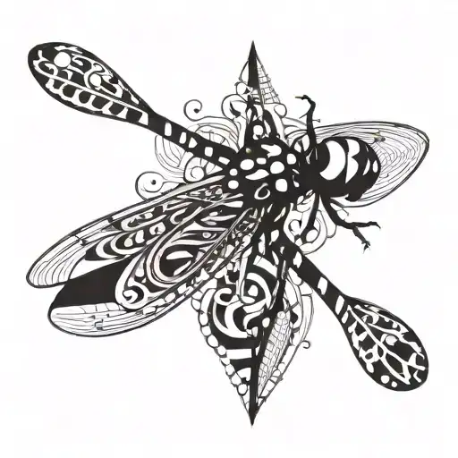 dragon fly in a prism like the rockband Pink tattoo design idea