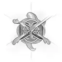 cross with words tattoo design idea