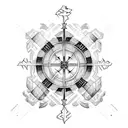 cross with words tattoo design idea