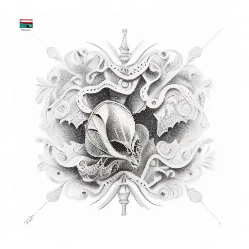 Italian art tattoo design idea