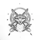 Italian art tattoo design idea