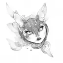 Italian art tattoo design idea
