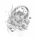 Italian art tattoo design idea