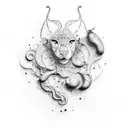 Italian art tattoo design idea