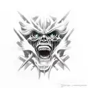 haceme el diseño de la hallucigenia de attack on titan para la espalda tattoo design idea