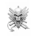 haceme el diseño de la hallucigenia de attack on titan para la espalda tattoo design idea