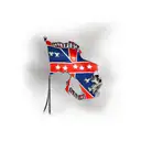 confederate flag redneck  tattoo design idea