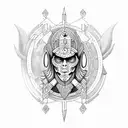 full body october libra warrior with african tribes details tattoo design idea