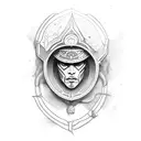 full body october libra warrior with african tribes details tattoo design idea