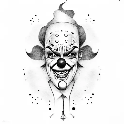 clown tattoo stencil