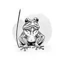 frog , sword , japanese tattoo design idea