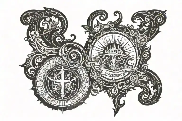 psalm 23:4 tattoo design idea