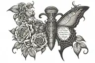 psalm 23:4 tattoo design idea