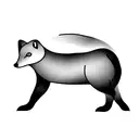 cute arctic fox tattoo design idea