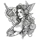 female electrical engineer tattoo design idea