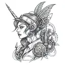 female electrical engineer tattoo design idea
