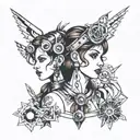 female electrical engineer tattoo design idea